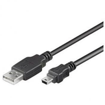 Cable USB 2.0 A a Mini B Macho de 1,8 metros color negro