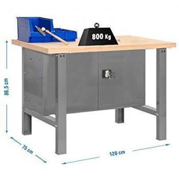 SimonRack Banco De Trabajo Simonwork Bt6 Plywood Locker 1200 Gris/Mader