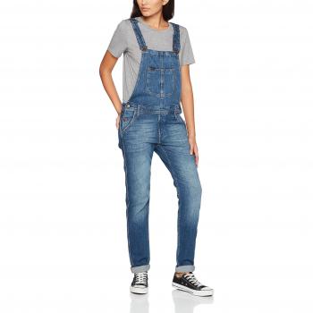 Lee Relaxed Bib, Pantalones de Peto para Mujer, Azul