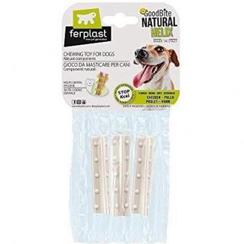 Ferplast Goodbite Natural Helix S Juguete Hueso À Hélice para La Higiene Oral, Sabor A Pollo, Perro Medio-Pequeño