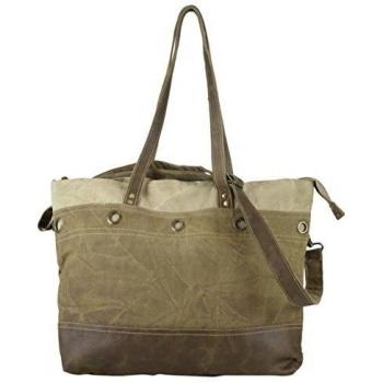 Sunsa Vintage Taschen - Bolso al hombro de Lona para mujer Marrón marrón