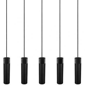Lámpara colgante Tilo 5 luces, negro (GU10)