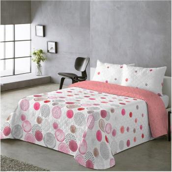 BOHEME - Colcha estampada reversible Rocio Coral