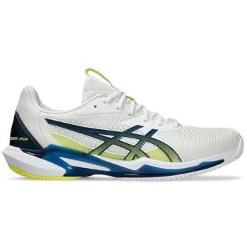 Zapatillas de tenis Asics Solution Speed FF 3 Clay para hombre, color blanco y multicolor, modelo 1041a437, talla 43.5 EU