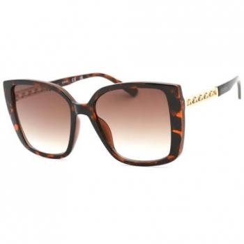 Guess Women's Square Sunglasses GF0427-52F Dark Havana Brown Gradient One Size