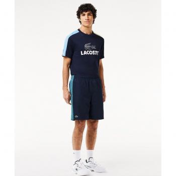 Pantalón corto Lacoste Sportsuit de tenis en color block azul rojo - XXL