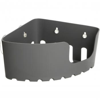 TATAY 4520300 - Cesta rinconera organizadora de ducha con ventosas, capacidad para 2 kg, Plástico Polipropileno, Color gris, 20.5x20.5x11 cm
