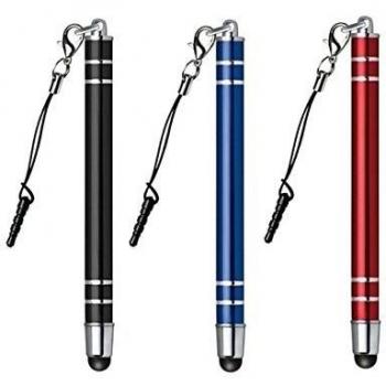 Simon 17525 Touch pluma llavero anillos de la novedad personaliseitonline impresos personalizados grabado para negocios, promoción y otras ocasiones. Paquete de 100., color azul