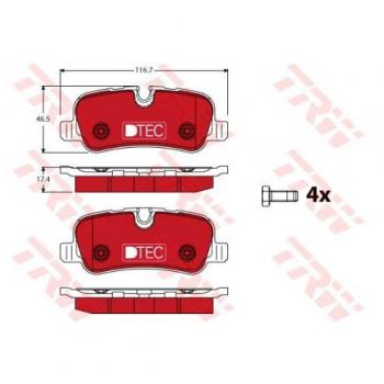 Juego de pastillas de freno TRW DTEC COTEC GDB1632DTE para frenos de disco