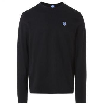 North Sails Black Long Sleeve Logo Tee - Male, Blue, Size: L