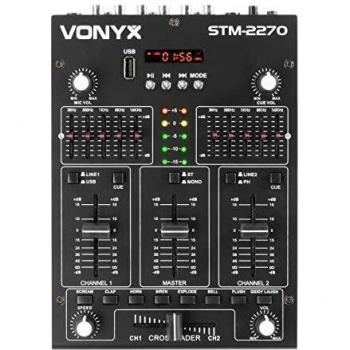 Skytec 172982 - Mezclador de 4 canales con efectos sd/usb/mp3/bt