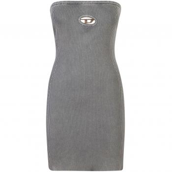 Diesel Women's Oval-D Cotton Dress in Grey | Size Large | A162820DBDI9DT
