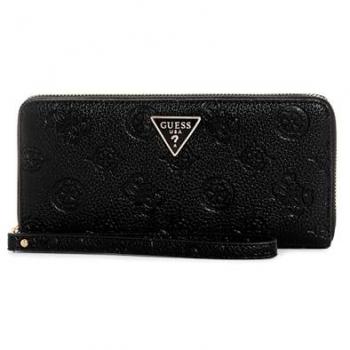 Cartera Grande de Mujer Guess Cresidia con Cierre y Compartimentos para Tarjetas - Color Negro