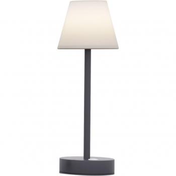 Lámpara de Mesa LED Recargable Newgarden Lola Slim 30, Exterior e Interior, Táctil, Portátil, Inalámbrica, Luz Cálida 4000K, Color Antrac
