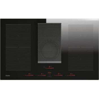 Haier HAIH8IFMCF Placa de Inducción con Extracción Integrada, 4 Zonas Flexibles, Ancho 83 cm, Color Negro