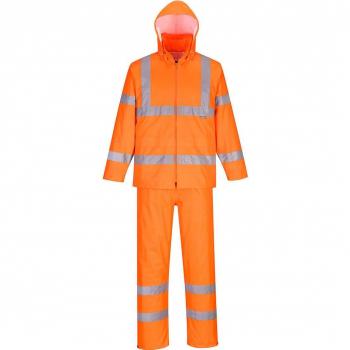 Traje de Agua Packaway Alta Visibilidad Naranja 4XL Impermeable de Poliéster y PVC