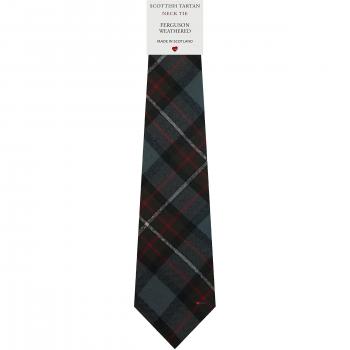 Mens All Wool Tie Woven Scotland - Ferguson Weathered Tartan