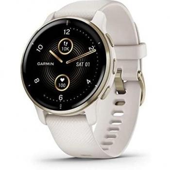 Garmin Venu 2 Plus Reloj Inteligente Pantalla AMOLED, Adultos Unisex, Beige Light Gold