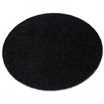 Alfombra Shaggy Soffi Círculo 5cm Negro 100 cm