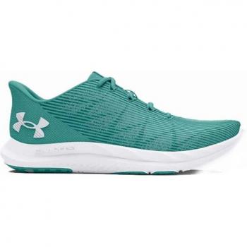 Zapatillas de running Under Armour UA Charged Speed para mujer en color aguamar, con tecnología Charged Cushioning, diseño ligero y transpirable, suela de goma para tracción, plantilla acolchada y ajuste cómodo