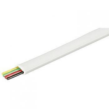 Cable telefónico plano 4 hilos 100m AWG 28 CCA (aluminio recubierto de cobre)