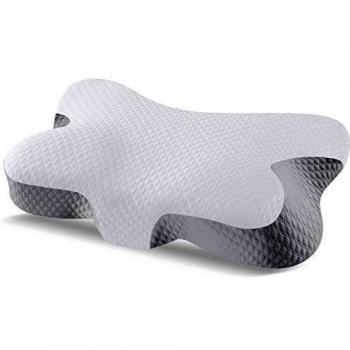 KUVOCA Almohada Viscoelastica Almohada Cervical con Memoria de Forma Almohadas Ortopedica Diseño Ergonómico para Dormir de Lado, Aliviar de Dolor del Cuello y Hombro, Almohada para Durmiente Lateral
