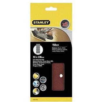 STANLEY STA31166-XJ 5 hojas de lija perforadas