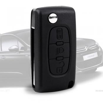 3 Botón Carcasa de mando Key Llave Coche para CITROEN C2 C3 C5 C6 C4 Picasso