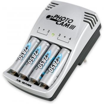 Ansmann Photo CAM III - Cargador para 2-4 baterías NiCd/NiMH AA o AAA