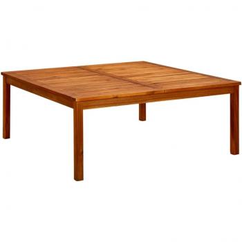 Mesa de jardín de madera maciza de acacia 110x110x45 cm Marrón