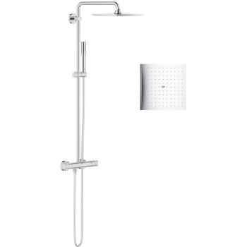 Columna de Ducha Grohe Vitalio Joy System 230 con mezclador termostático, acabado cromado, tecnología de ahorro de agua, sistema antical y ajuste de altura