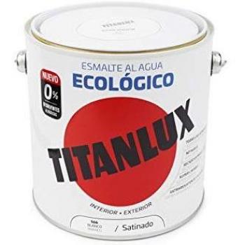 Titanlux - Esmalte agua ecologico santinado, Blanco, 2,5L