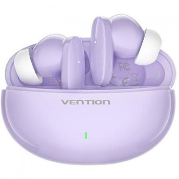 Auriculares Bluetooth Vention NBFV0 con Estuche de Carga, Autonomía 7 Horas, Color Violeta