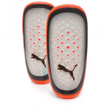 Puma One 3 with Sleeve Shinguards, Unisex Adulto, Shocking Orange/Black/White, S
