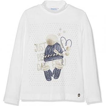 Mayoral 4002, Camiseta de manga larga para Niñas, Blanco