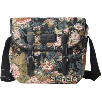 Bolso tapiz de hombro de moda Signare para mujer bolso messenger Peonía