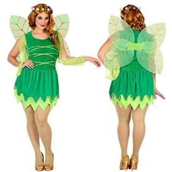 Disfraz de Hada Verde para Adultos con Alas - Talla XXL