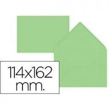 Liderpapel SB33 - Pack de 15 sobres, 114 x 162 mm, color verde
