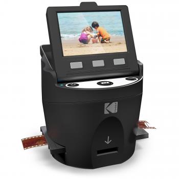 Kodak Digital Film Scanner, Converts 35mm, 126, 110, Super 8 and 8mm Film Negatives and Slides To JPEG Includes Large Tilt Up 3.5 LCD and EasyLoad Film Inserts