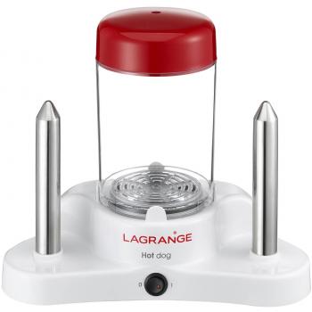 Máquina de Hot-Dogs LAGRANGE 370W Roja y Blanca con 2 Picos