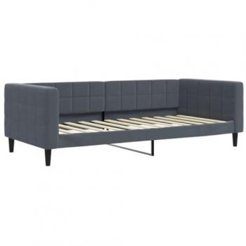Sofá cama sin colchón terciopelo gris oscuro 100x200 cm Vidaxl