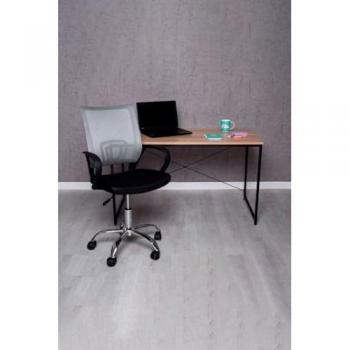 Conjunto de Escritorio Dek y Silla Midi Pro - Color Gris y Negro