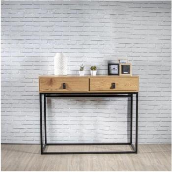 Consola de Madera y Metal con 2 Cajones - Estilo Industrial CMP IBERICA