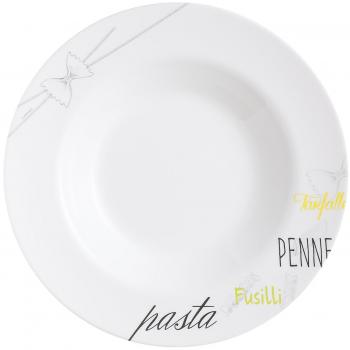 Luminarc Firends' T Plato Pasta 28,5 Bistrot Friends' Time, Blanco Decorado, 0.87 cm