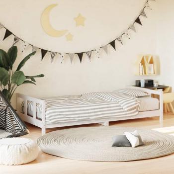 Estructura de cama infantil de madera de pino blanco 90x200 cm