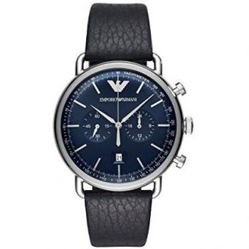 Emporio armani mens analogue quartz watch with leather strap ar11105