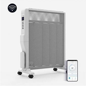 UNIVERSALBLUE Radiador Mica con WIFI Blanco | Calefactor Bajo Consumo | 2000W Calor | Protección Sobrecalentamiento