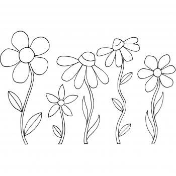 Sweet Dixie flores Zendoodle sello transparente