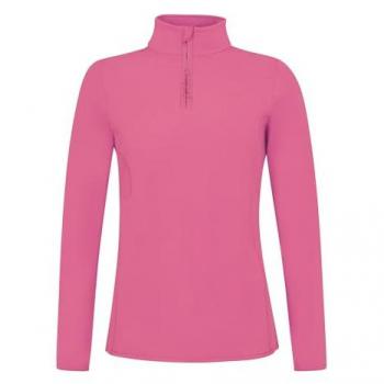 Camiseta de Manga Larga con Media Cremallera para Mujer Refabriz Rosa Polvo XL