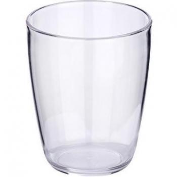 Wenko 22192100 Cocktail-Plástico transparente de vaso para cepillos de dientes 8,0 x 8,0 x 10,2 cm.